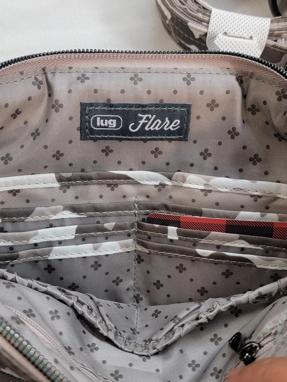 lug Quilted Beige and Brown Camo Messenger Bag